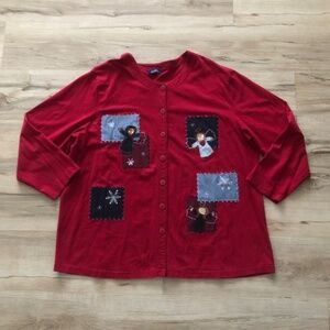 Penningtons Vibrant Red Angel Cardigan